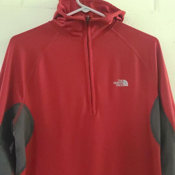 The North Face Flight Series VaporWick 1/4 Zip Pullover Men's Medium Red Gray - Picture 4 of 16